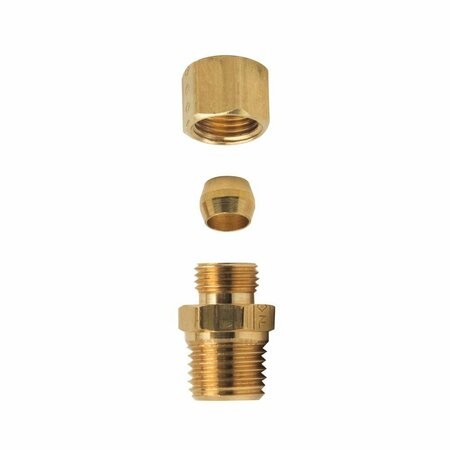 Thrifco Plumbing #68-C 1/4 Inch x 1/4 Inch Lead-Free Brass Compression MIP Adapt 4401088